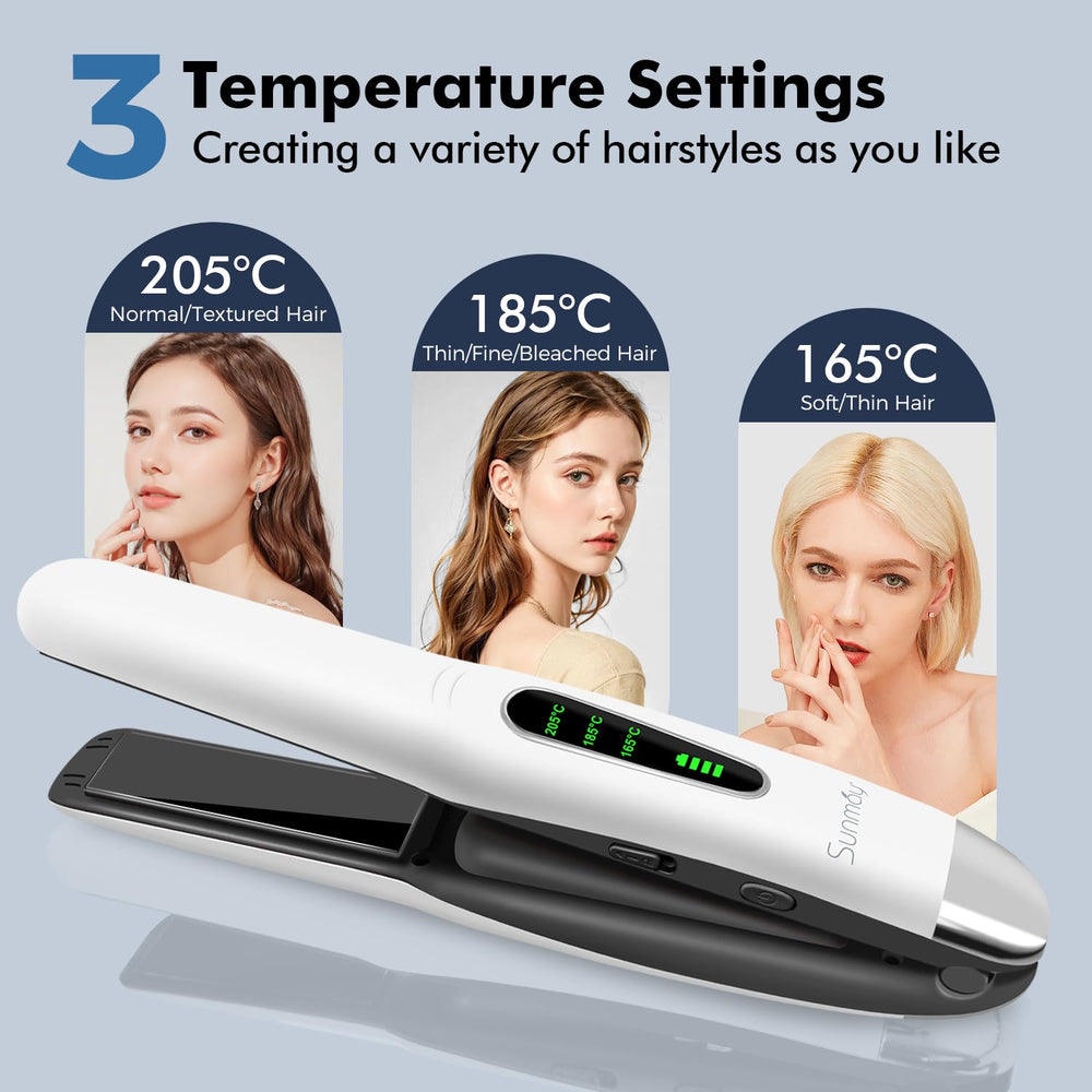 SUNMAY 2-in-1 straightener and curler supports versatile looks
