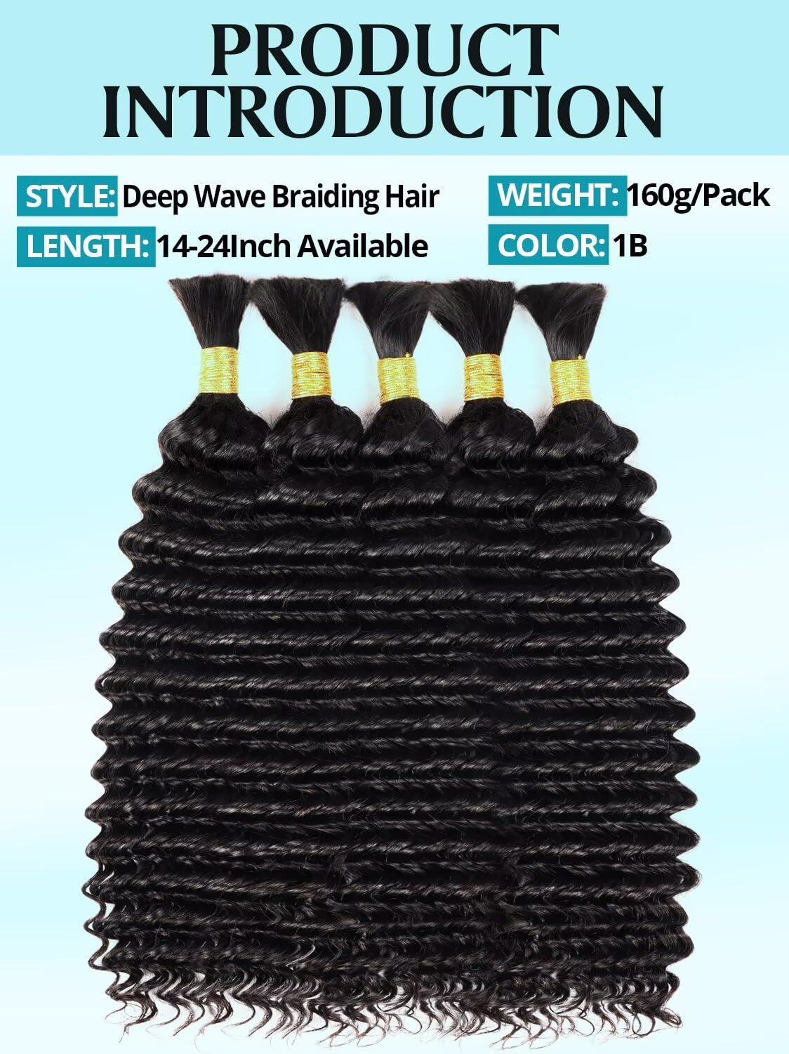 SUNNGIRL 5-bundle 160g pack for versatile boho braids