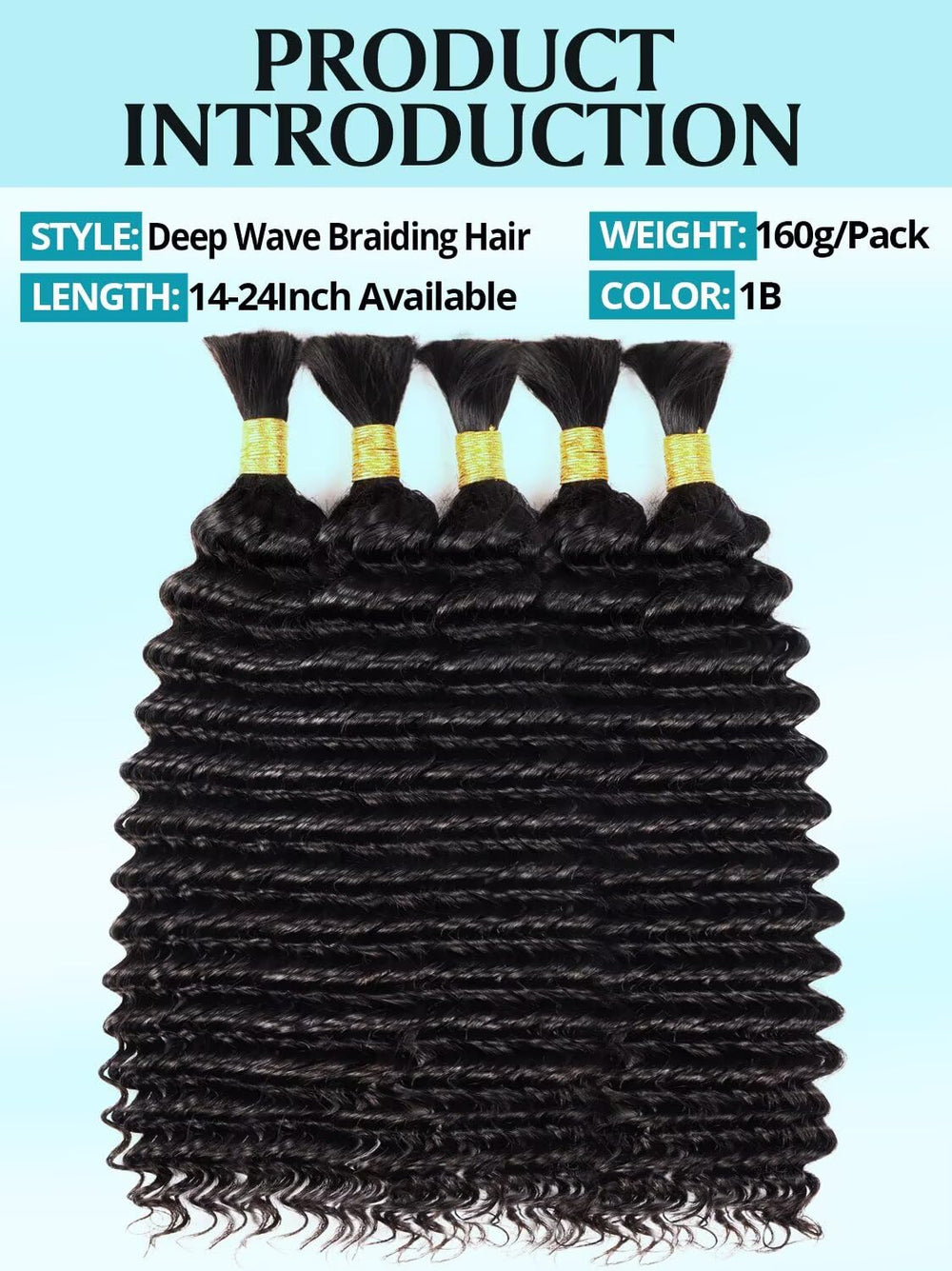 SUNNGIRL 5-bundle 160g pack for versatile boho braids
