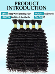 SUNNGIRL 5-bundle 160g pack for versatile boho braids