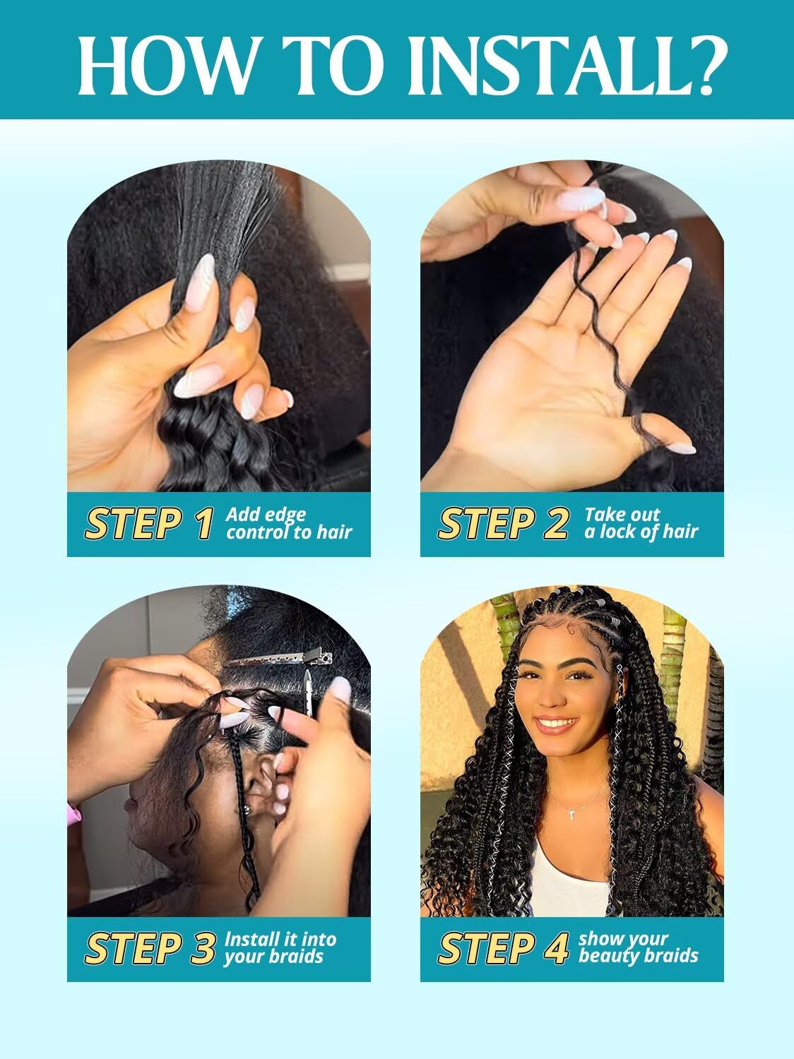 SUNNGIRL knotless braids ready for comfortable all-day wear