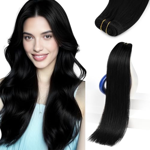 Sunny Hair 22 inch sew-in extensions closeup shows silky Remy hair with natural movement