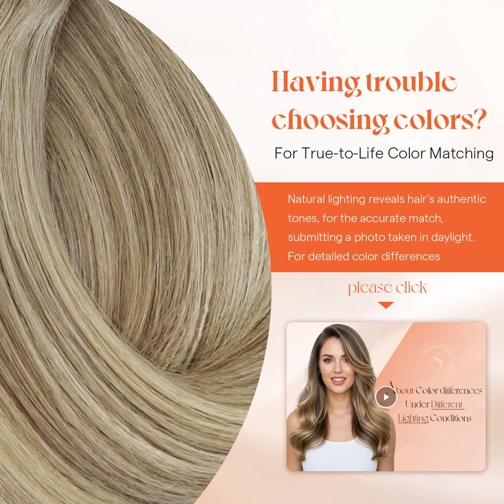 Sunny Hair clip-in extensions light blonde 16inch natural color match