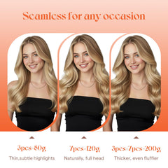 Sunny Hair golden blonde ombre clip-ins add sun-kissed color and depth.