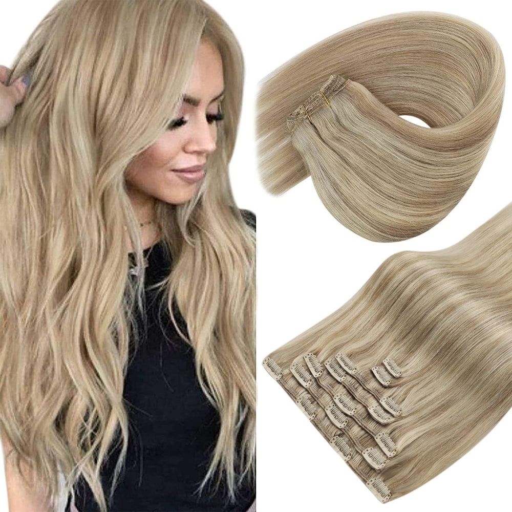 Sunny Hair clip-in extensions straight close-up texture for natural blending