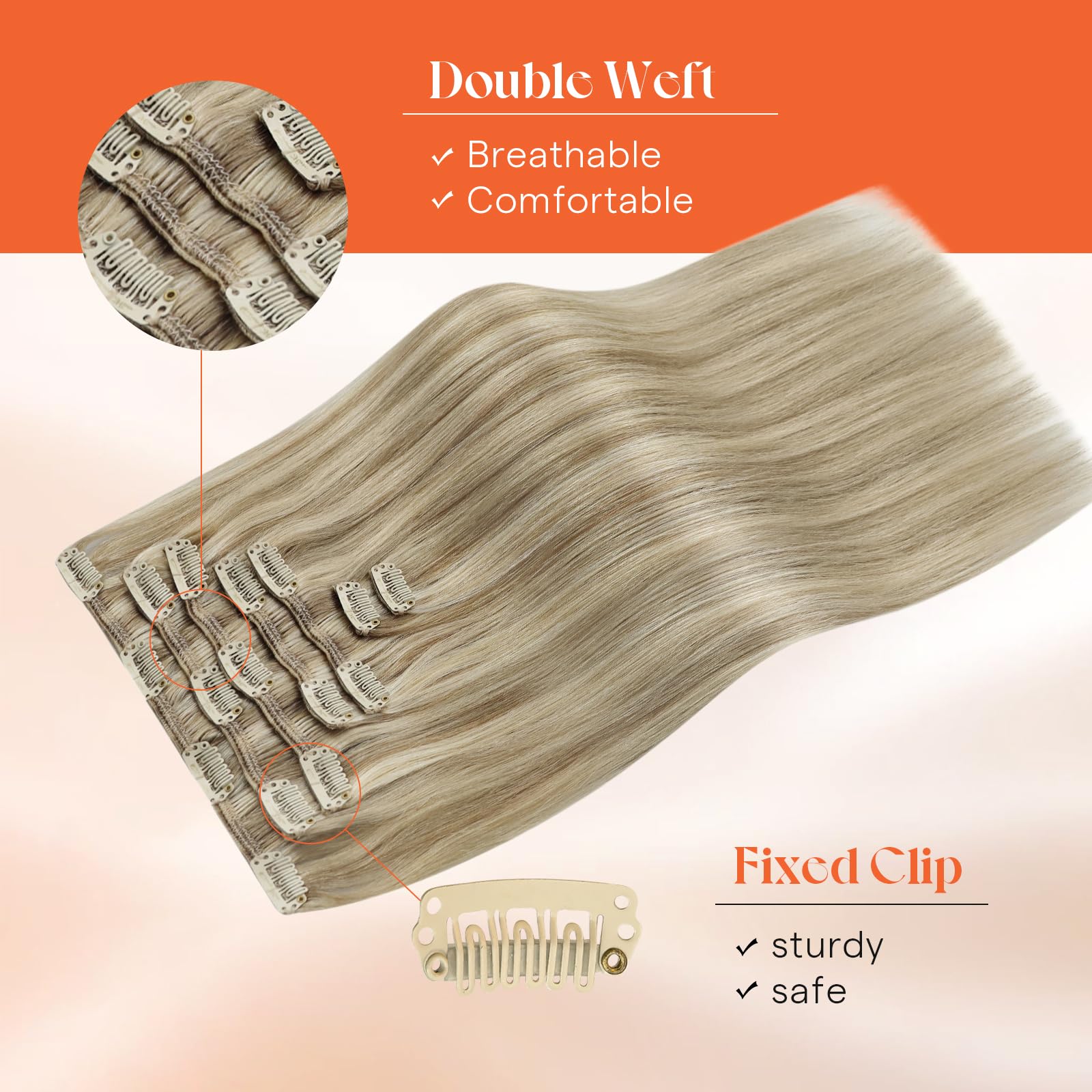 Sunny Hair clip-in extensions 85g-105g lightweight daily wear