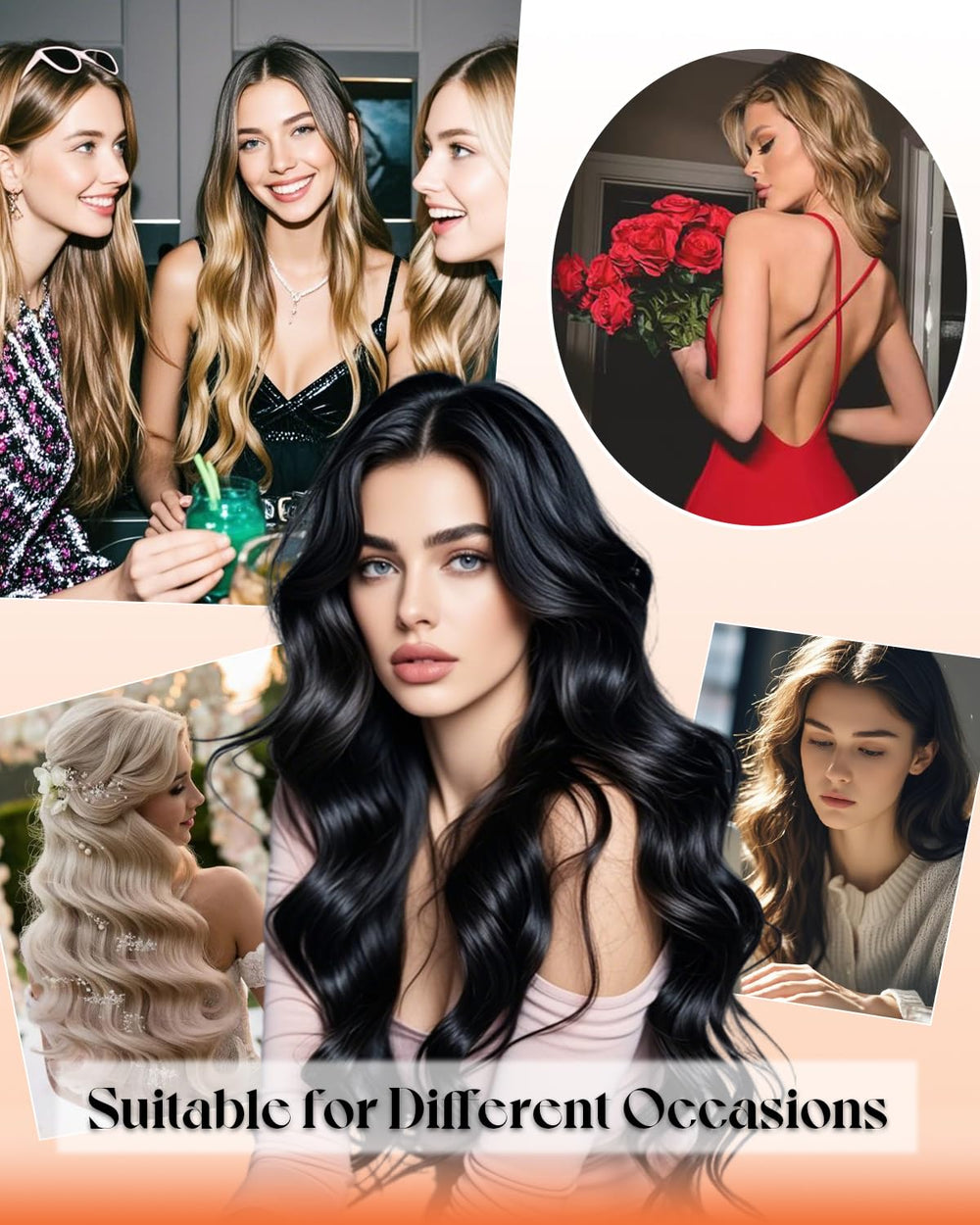 Sunny Hair wear versatility supports sew-in, clip-in, glue-in, micro-link