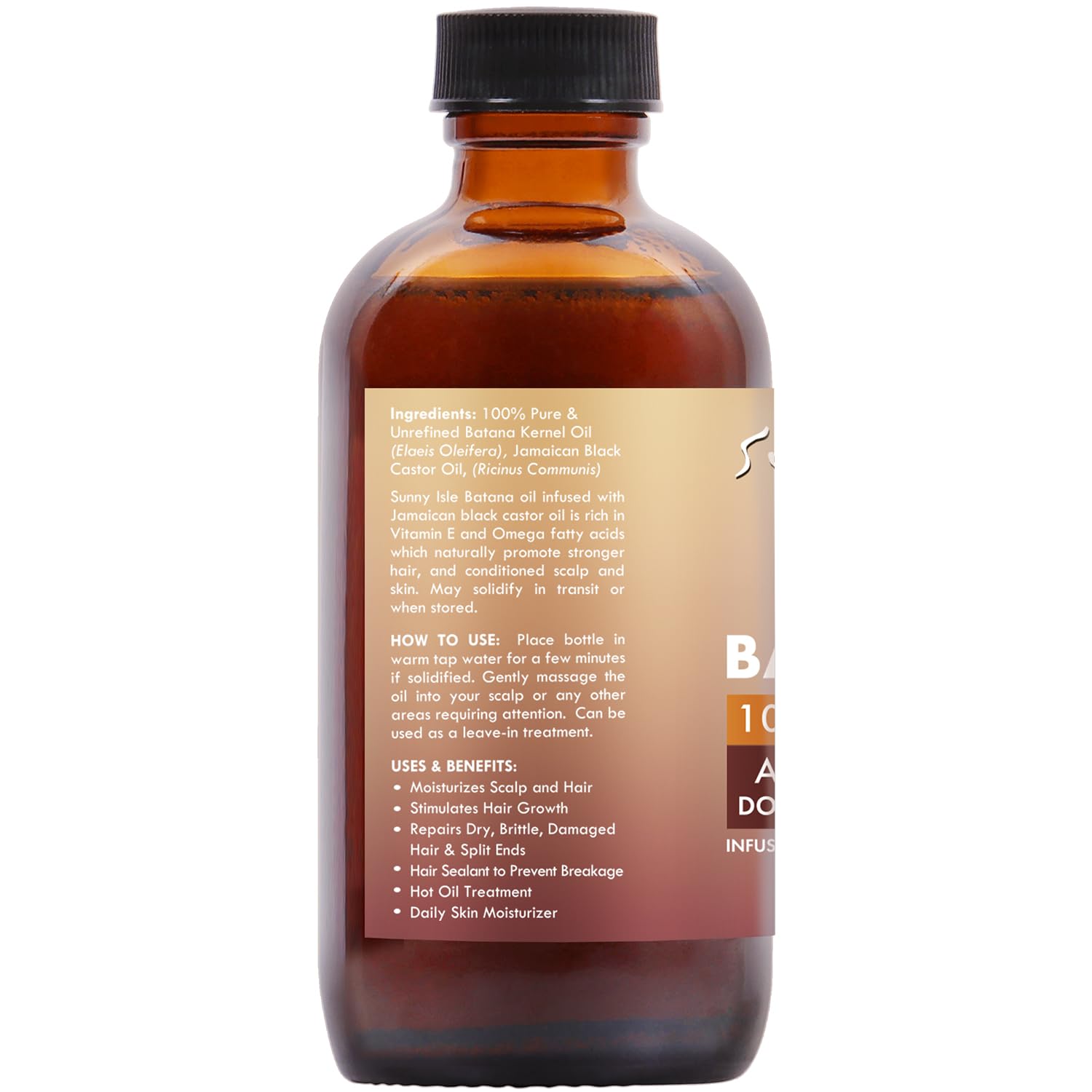 Sunny Isle Batana Oil dry hair before and after concept.