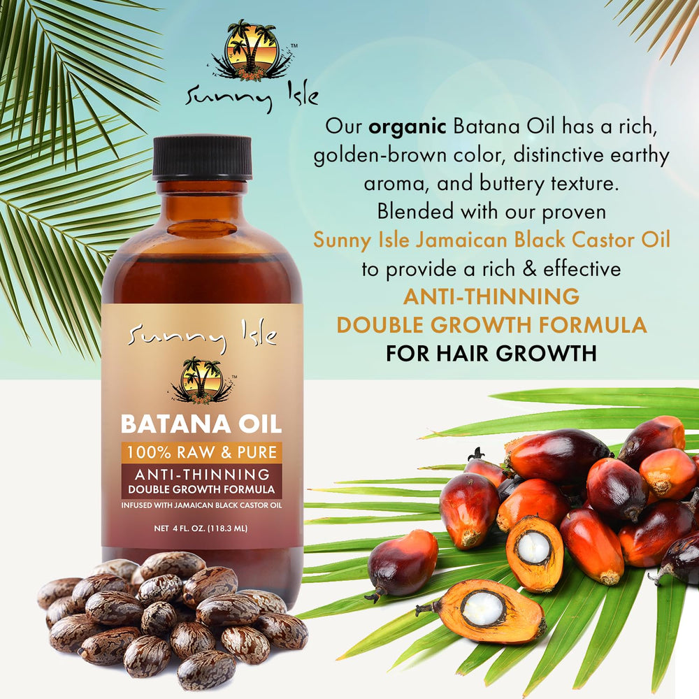 Sunny Isle Jamaican Black Castor Oil ingredients image highlights purity.