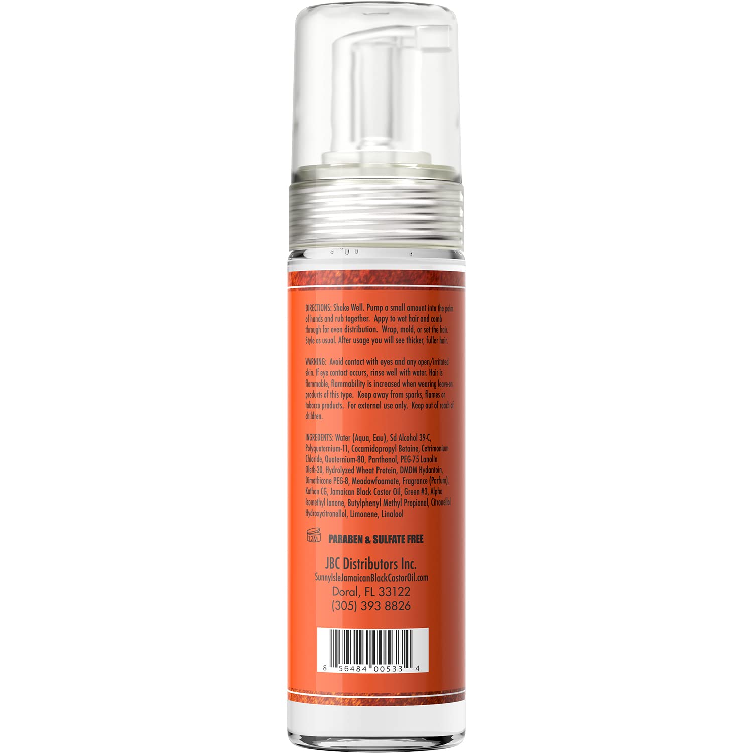 Sunny Isle Jamaican Black Castor Oil Mousse Wrap Set promotes fuller-looking curls with shine.