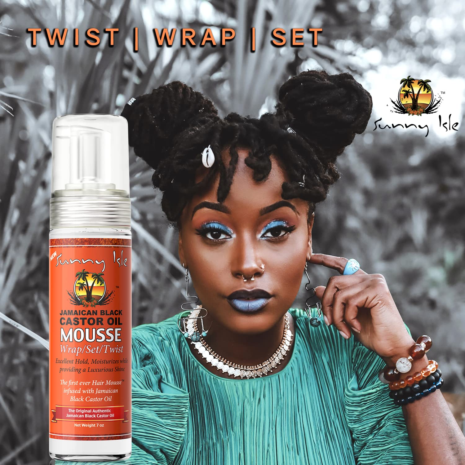 Sunny Isle Jamaican Black Castor Oil Mousse Wrap Set delivers long-lasting wrap performance.