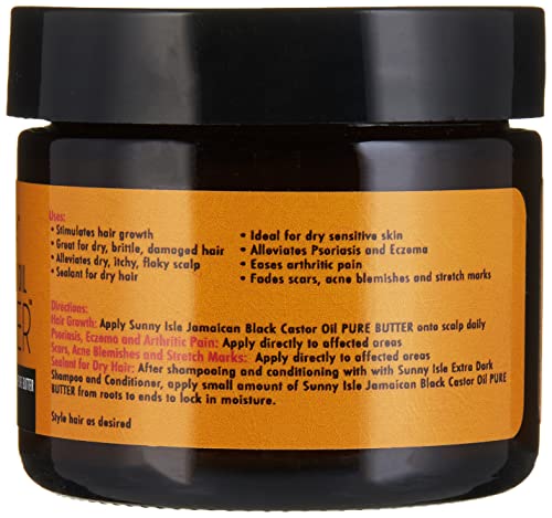 Sunny Isle Jamaican Black Castor Oil Pure Butter product shot for multipurpose nourishment.