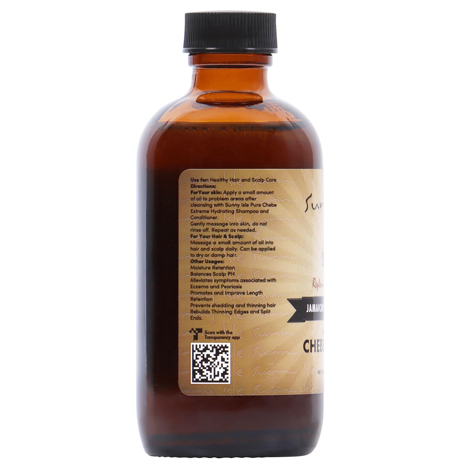 Sunny Isle oil finish on hair showing natural shine and smoothness.