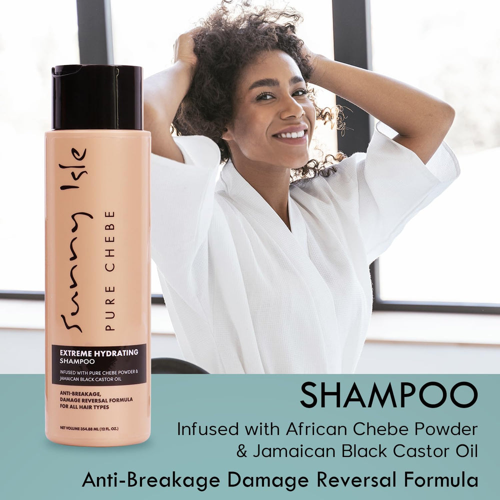 Sunny Isle label closeup highlights sulfate-free, paraben-free formula you can trust.