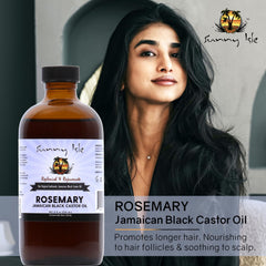 Sunny Isle Rosemary Jamaican Black Castor Oil hot oil treatment action on hair