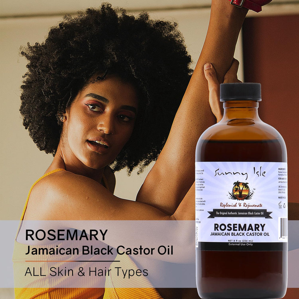 Sunny Isle Rosemary Jamaican Black Castor Oil on skin demonstrates moisturizing benefits
