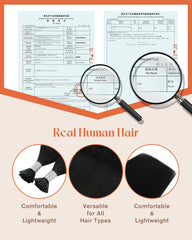 Sunny Hair 22inch itip bonds details illustrate secure attachment for long-wearing wear