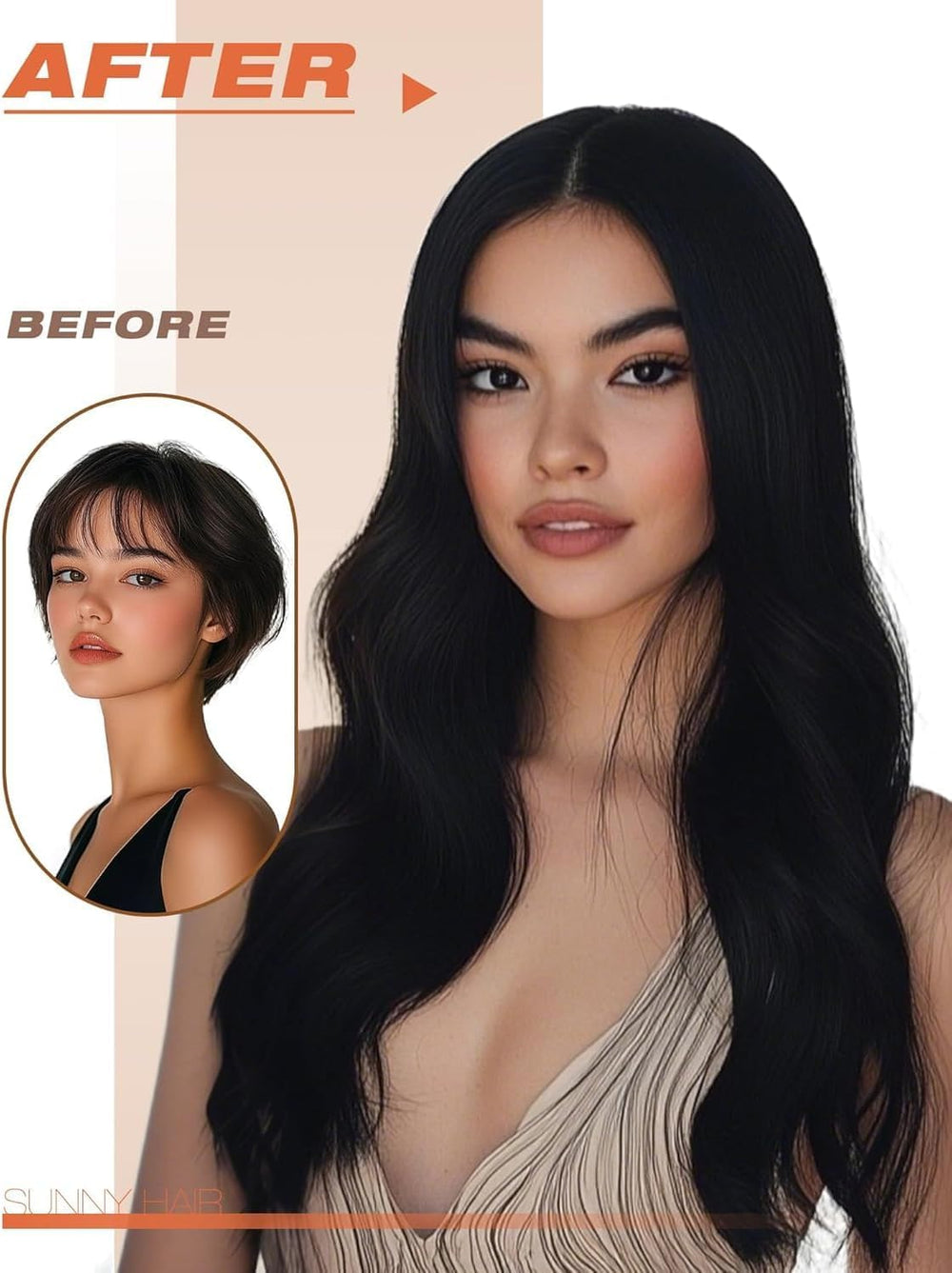 Sunny Hair pack includes replacement tape to support multiple wear cycles.