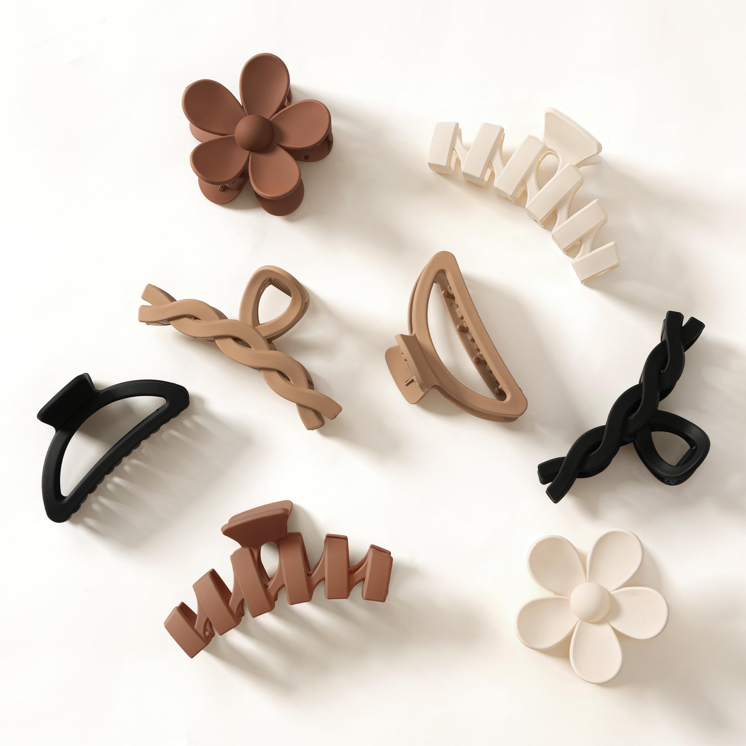 Sunolga 8pcs hair clips with flower-style design offer secure hold for all-day styling.