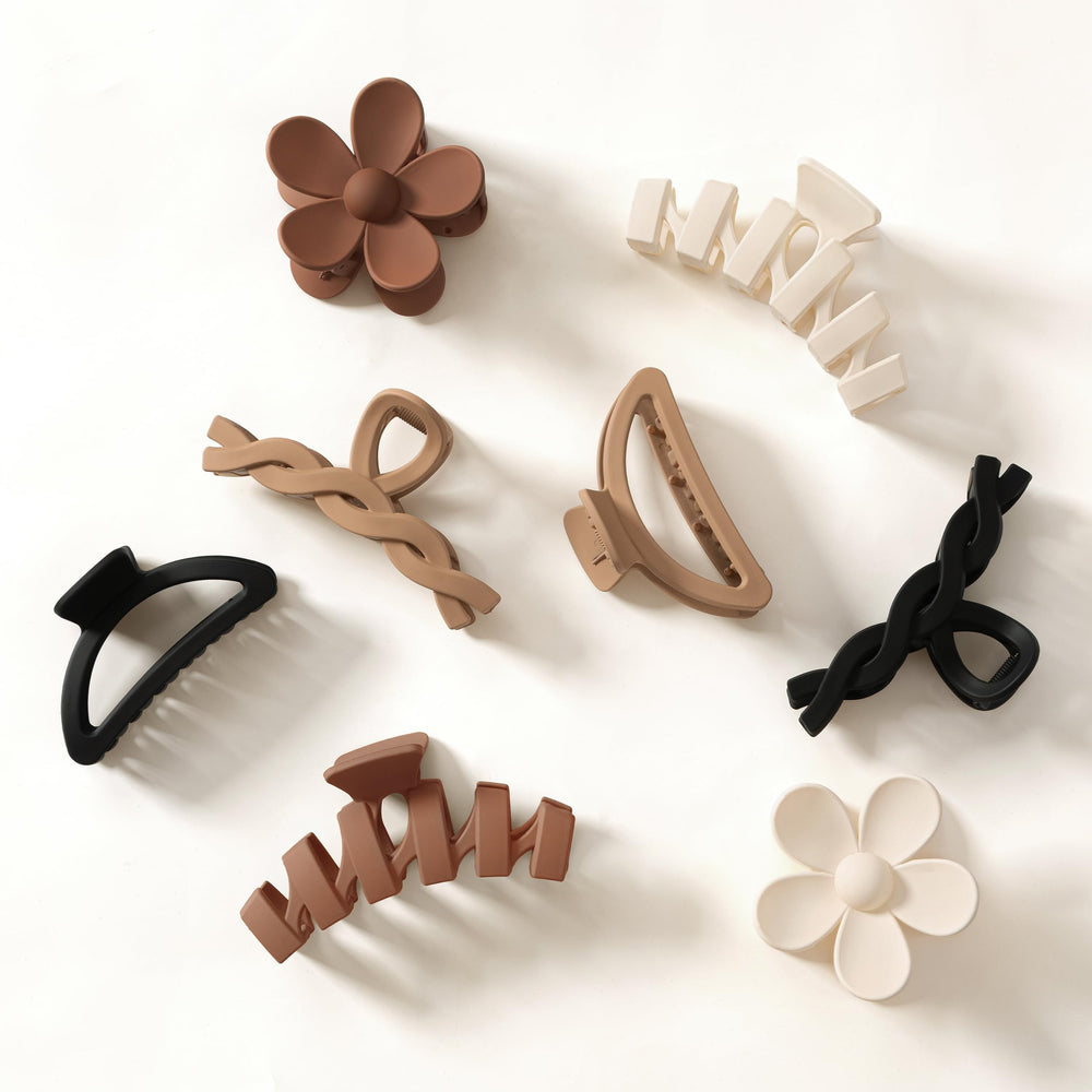 Sunolga 8pcs hair clips with flower-style design offer secure hold for all-day styling.