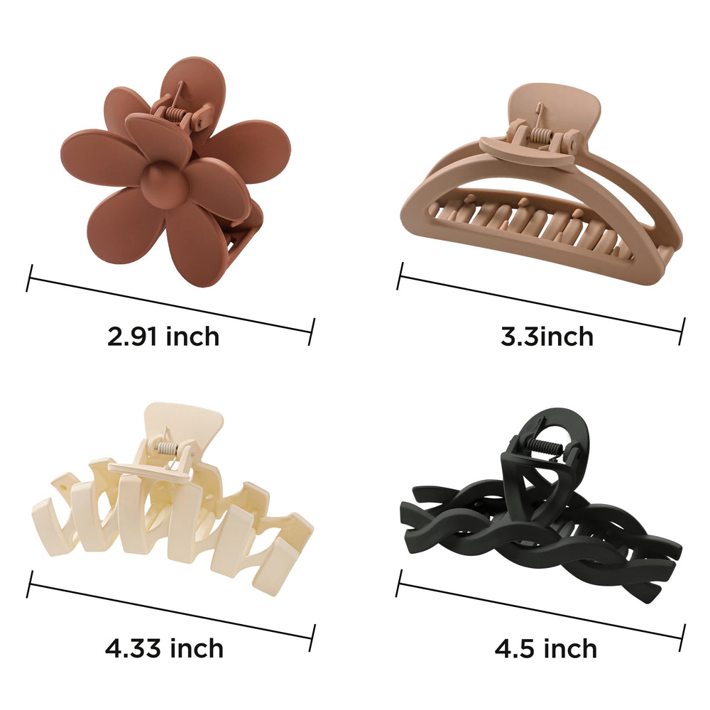 Sunolga anti-slip claw clip features grip-friendly teeth for thick or layered hair.