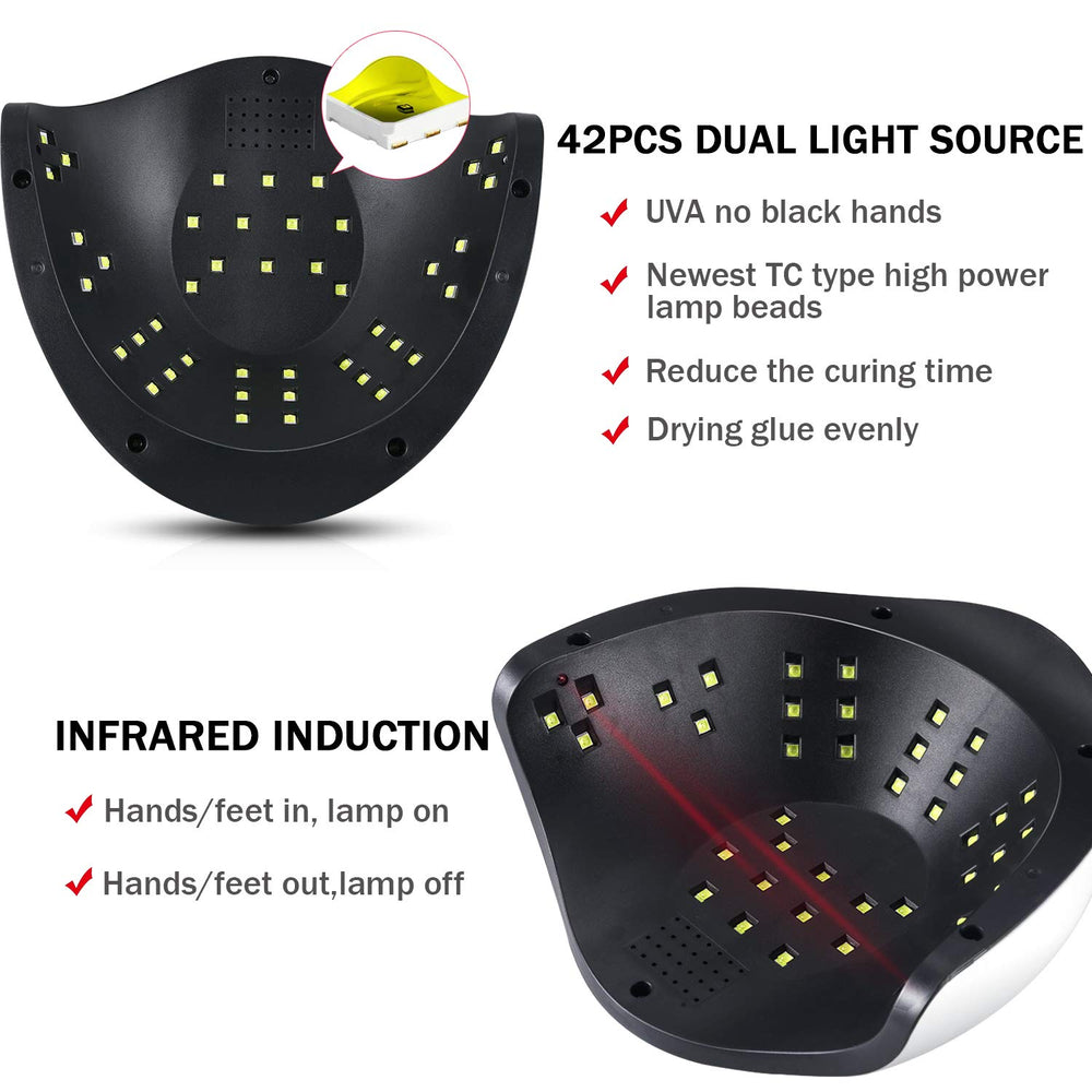 Sunrich UV Gel Nail Lamp with 4 timers; precise drying options.