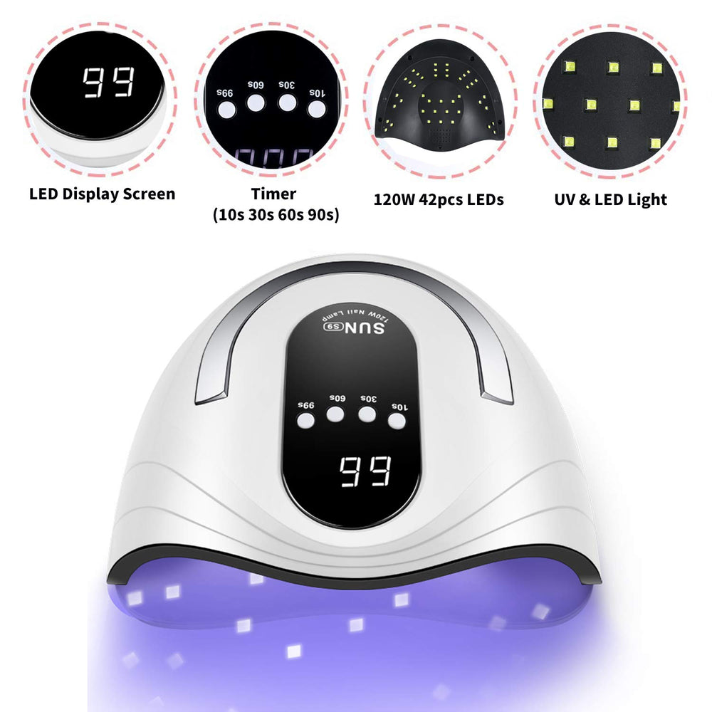 Sunrich UV Gel Nail Lamp automatic sensor; touchless operation for ease.