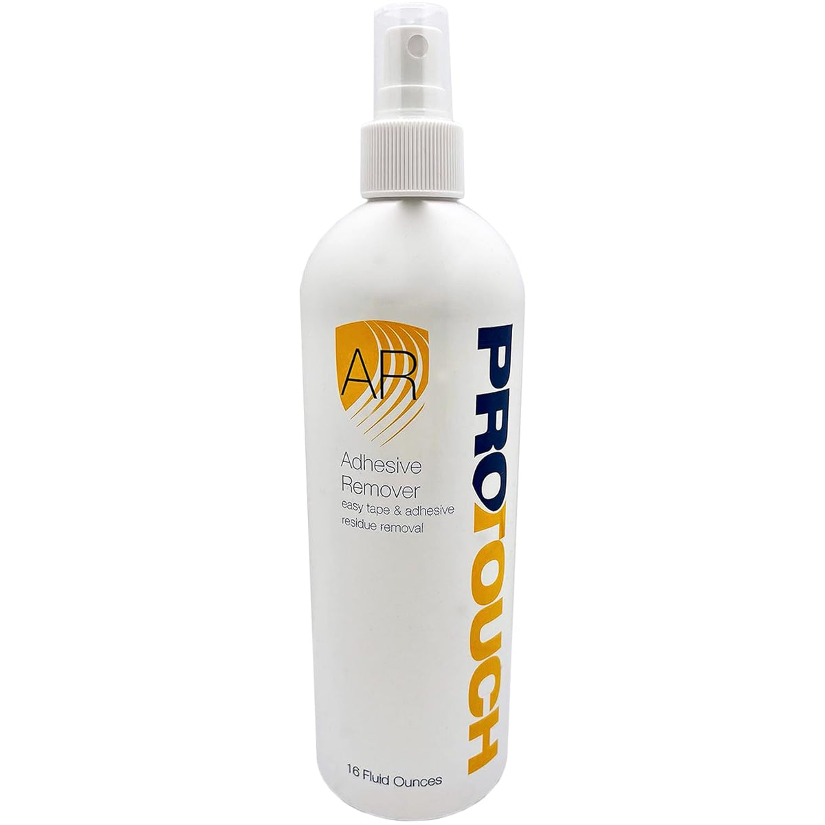 Sunshine Tape Pro Touch Adhesive Remover bottle highlights citrus-based formula for residue-free removal.