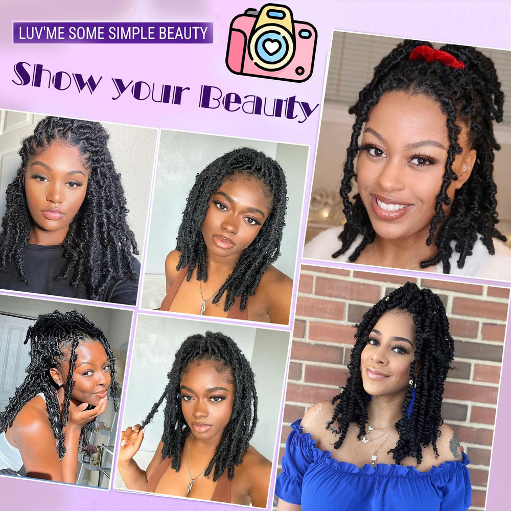 Sunsmilely wedding-style Afro Twist 8inch demonstrates elegant protective look.