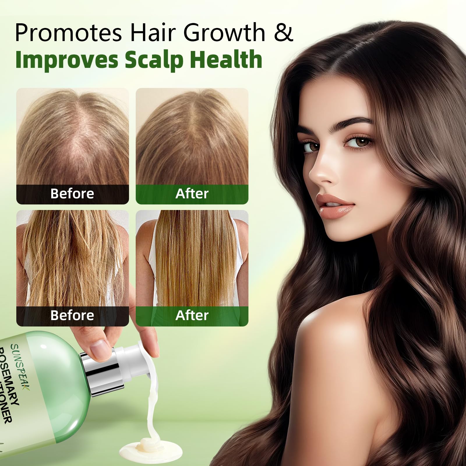 Sunspeak Rosemary Conditioner mint-tea-tree lather refreshes scalp