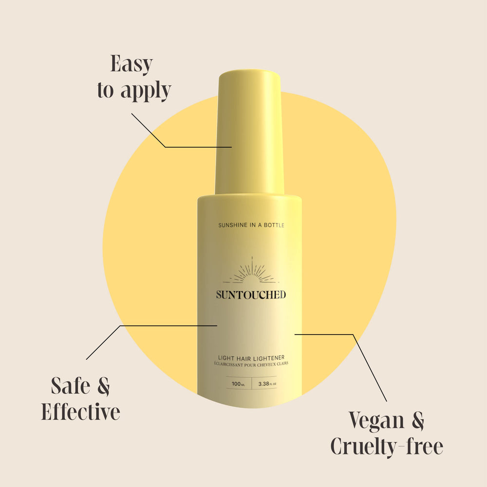 Suntouched Beach Blonde hair shows lightening effect on natural or color-treated hair