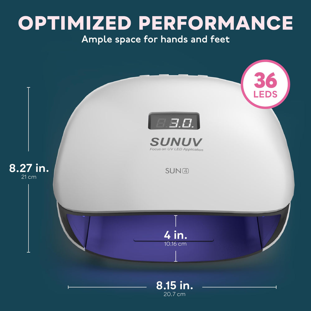 SUNUV SUN4 Internal LEDs promise even curing across nails.