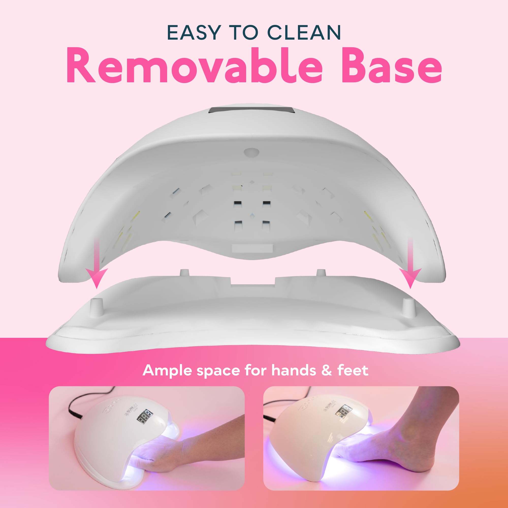 SUNUV SUN5Plus 99-second low-heat mode for gentle curing.