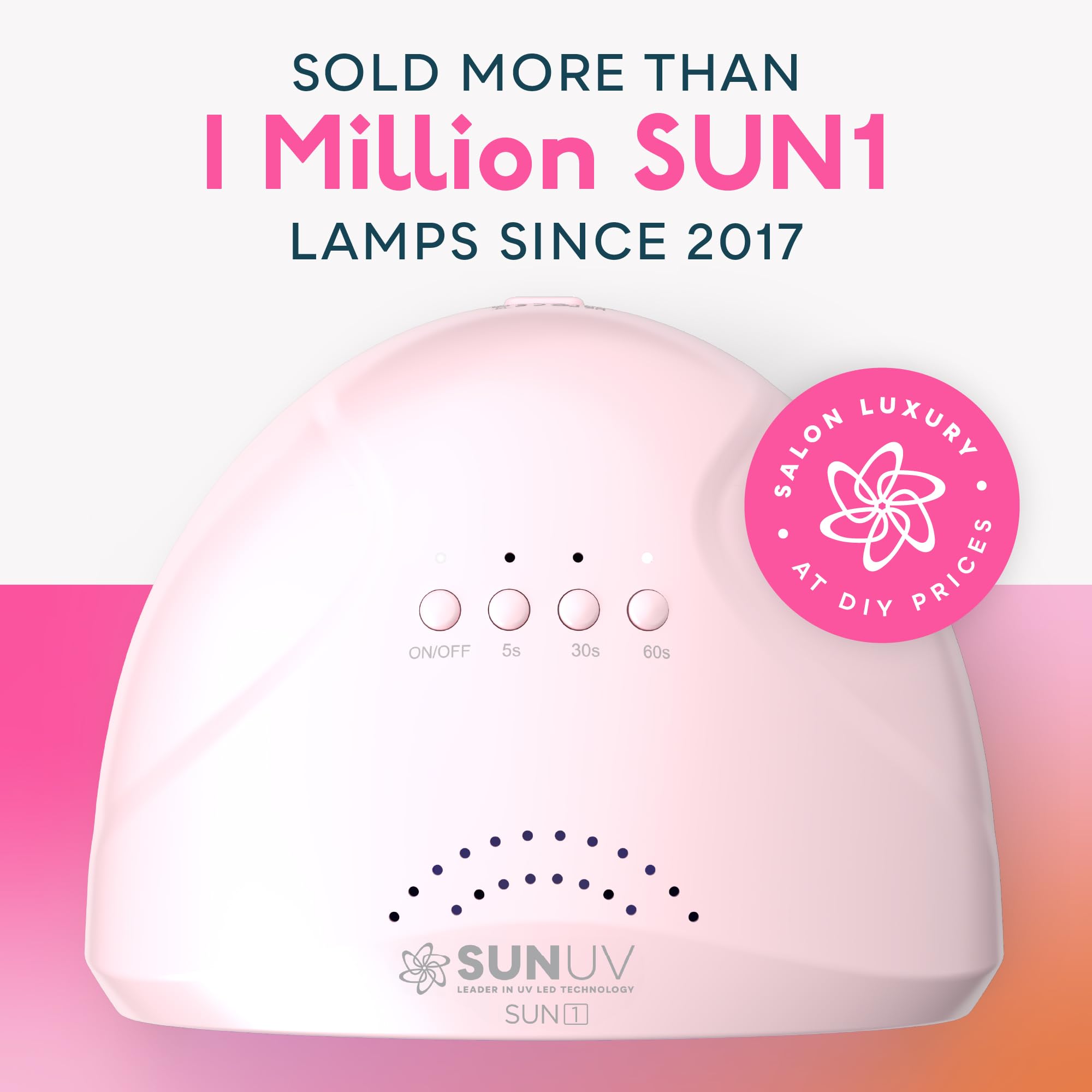SUNUV SUNone Pink LED beads closeup showing curing power