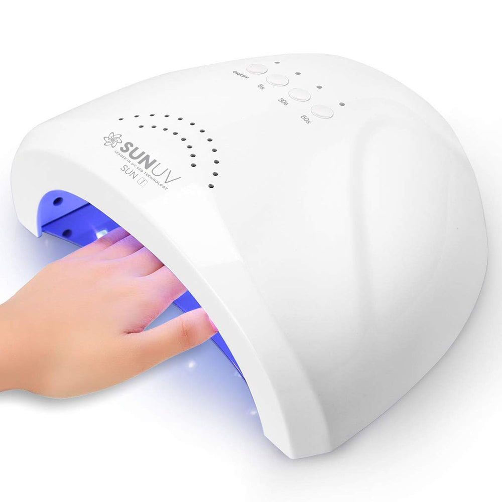 SUNUV UV LED nail lamp front view for fast home gel curing.