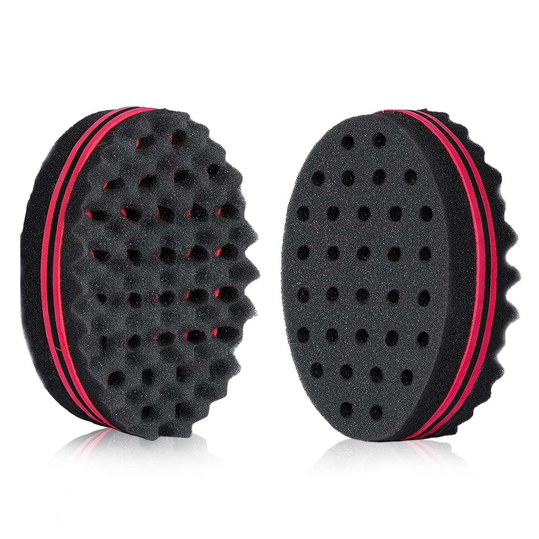 Supaze double-sided hair sponge for textured curls and twists.