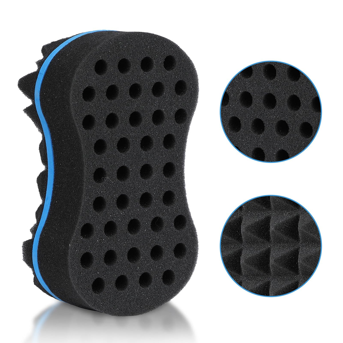 Supaze hair sponge double-sided compact design helps quick curl creation.