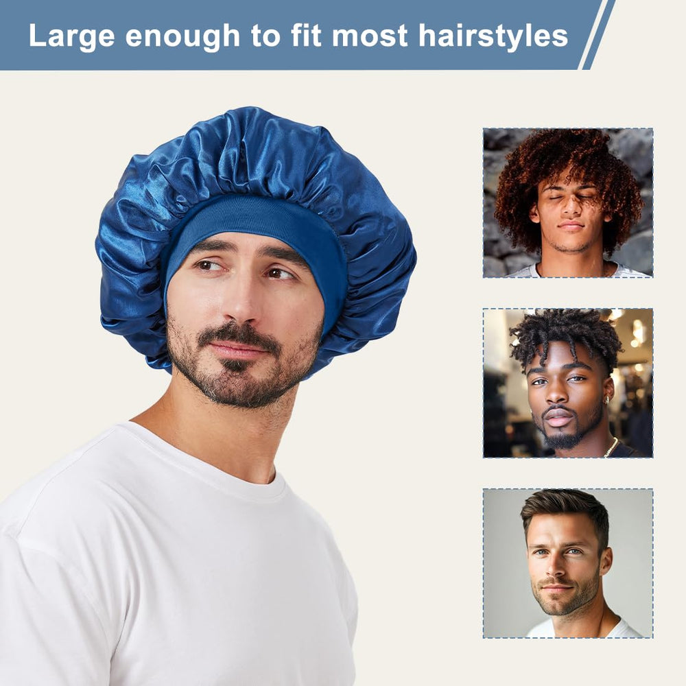 Supaze satin bonnet in night-use scene showing hairstyle protection during sleep.
