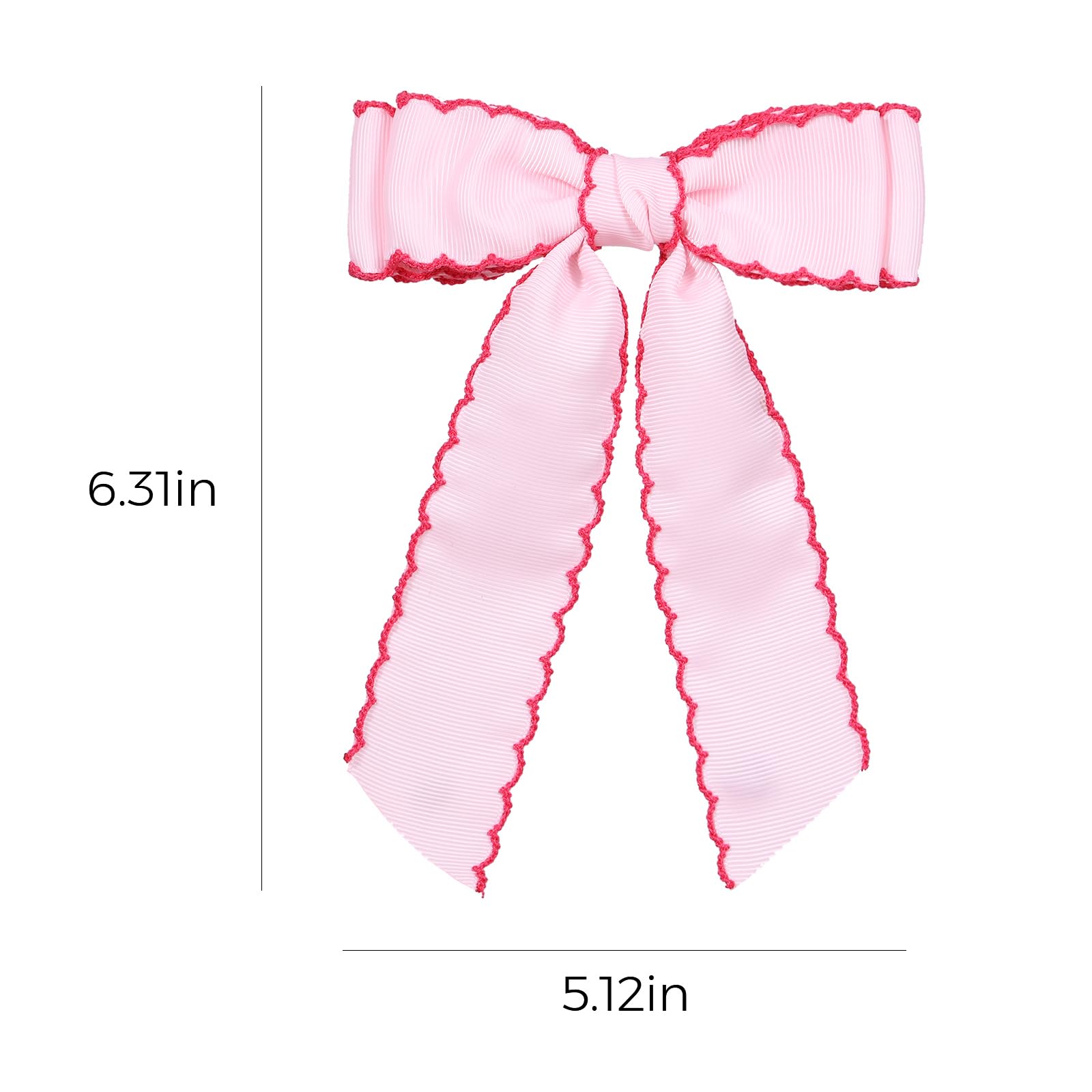 SUPCLIPS two-pack pink-rose-red bows great for coordinating outfits