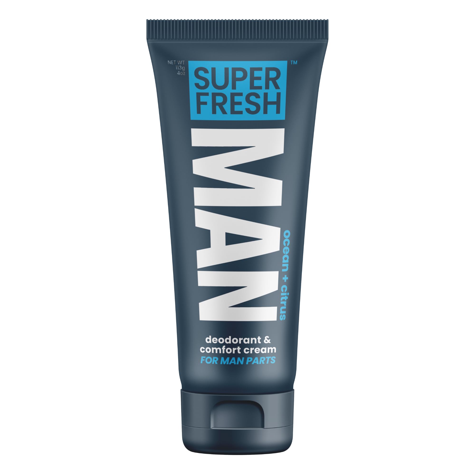 Super Fresh Co ball deodorant lotion application demonstrates smooth, mess-free use for daily freshness.