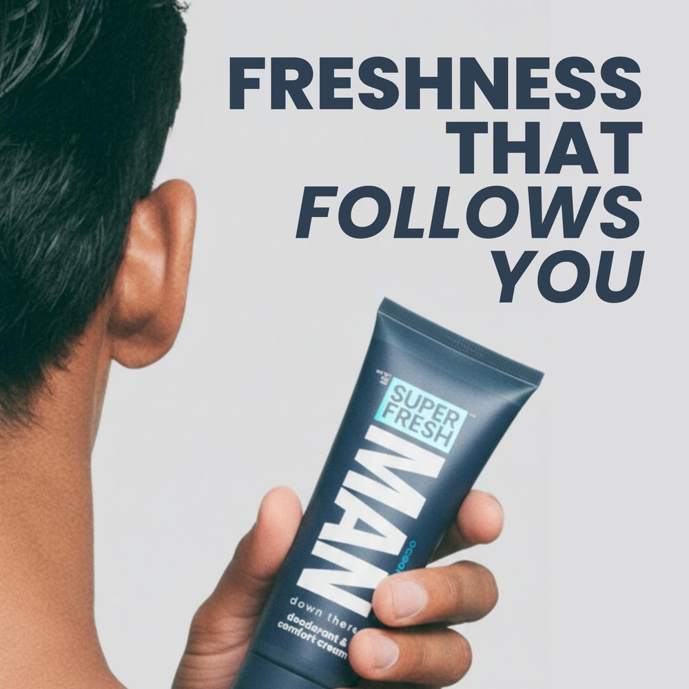 Super Fresh Co skin hydration application demonstrates friction-reducing, comfortable coverage.