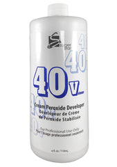 Super Star Cream Peroxide Developer bottle enables precise lifting for consistent hair color results.