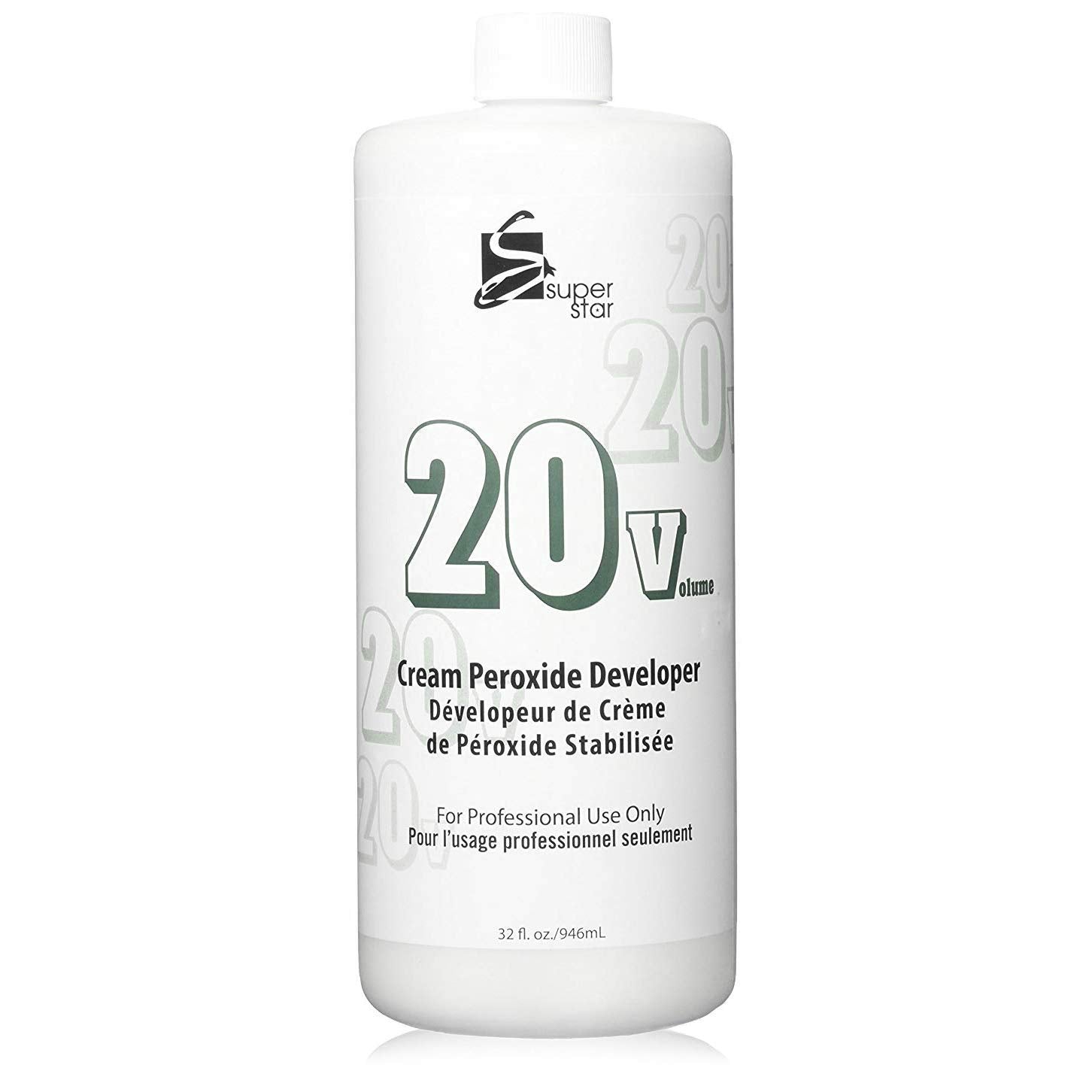 Desarrollador de crema 20 volúmenes de Super Star, bote para resultados consistentes.