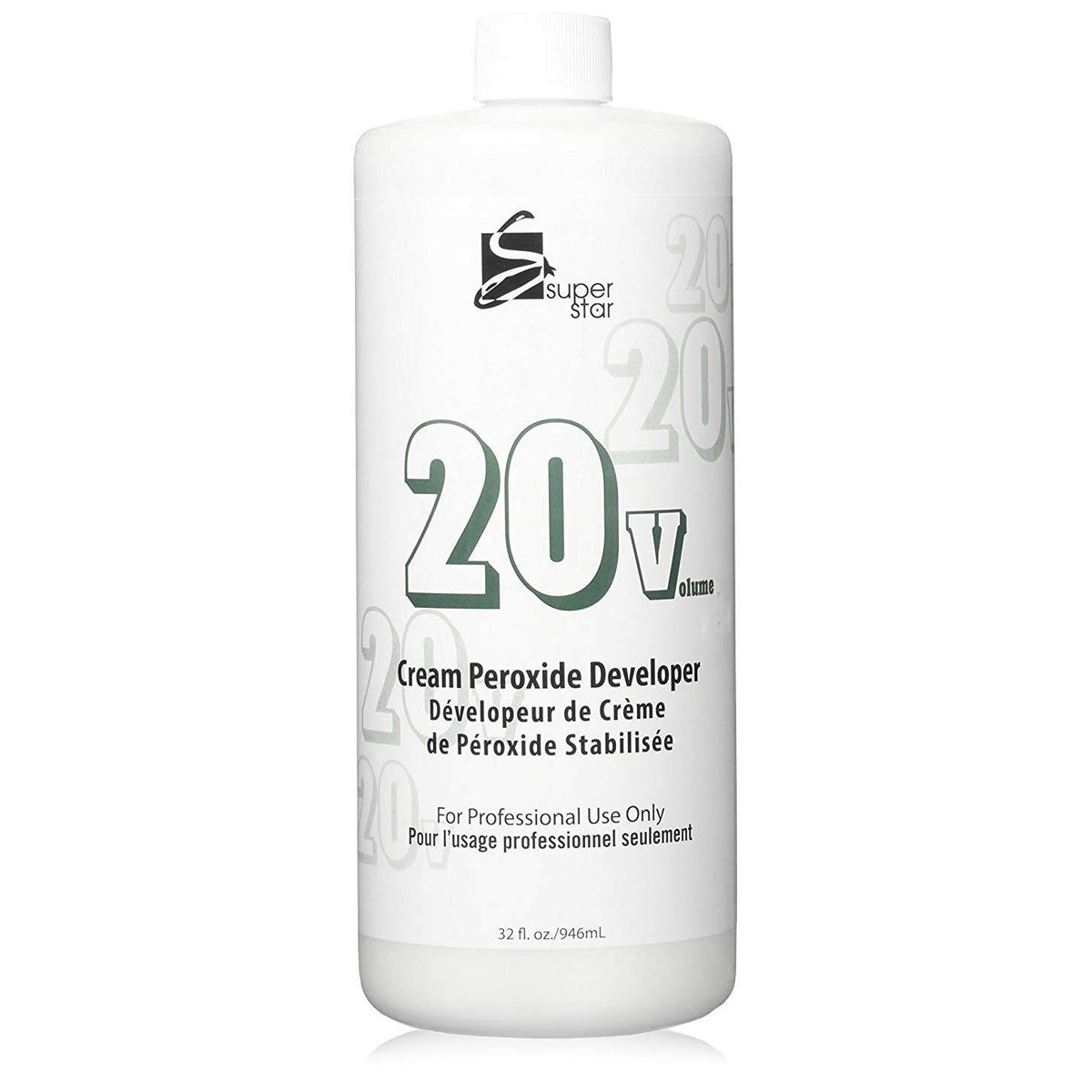 Desarrollador de crema 20 volúmenes de Super Star, bote para resultados consistentes.