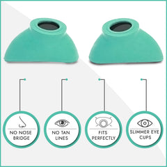 Super Sunnies Slim Flex teal inner cup close-up slim eyecups for comfort