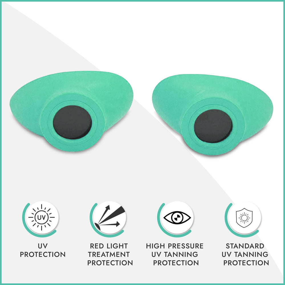 Super Sunnies Slim Flex teal side view strapless design for easy wear