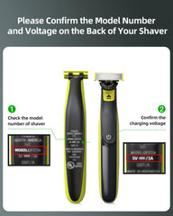 Superer 5ft cable with qp2834 for seamless shaver power.