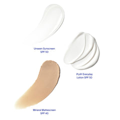 Supergoop Mineral Mattescreen SPF 40 tinted cream jar with pore-blurring matte finish.