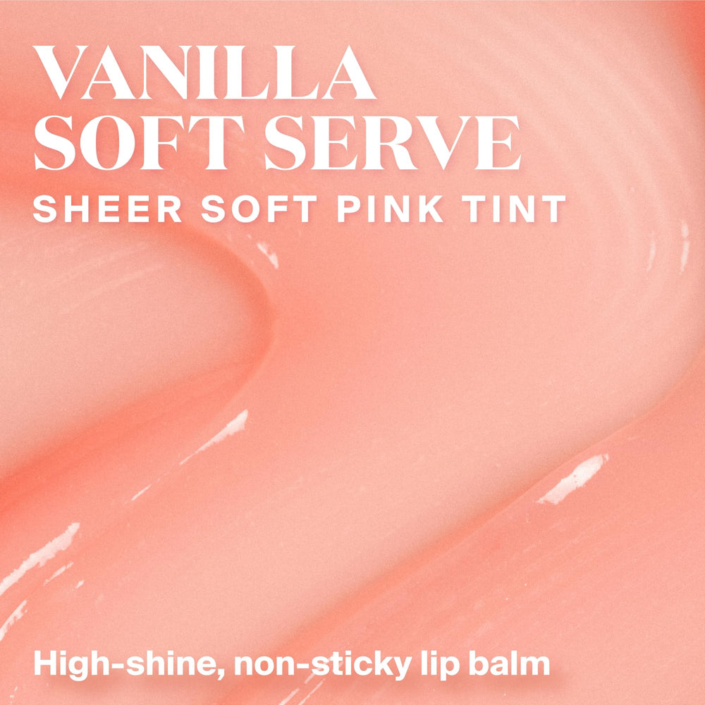 Supergoop Glow Gloss SPF 40 sheer pink gloss on lips for high-shine coverage