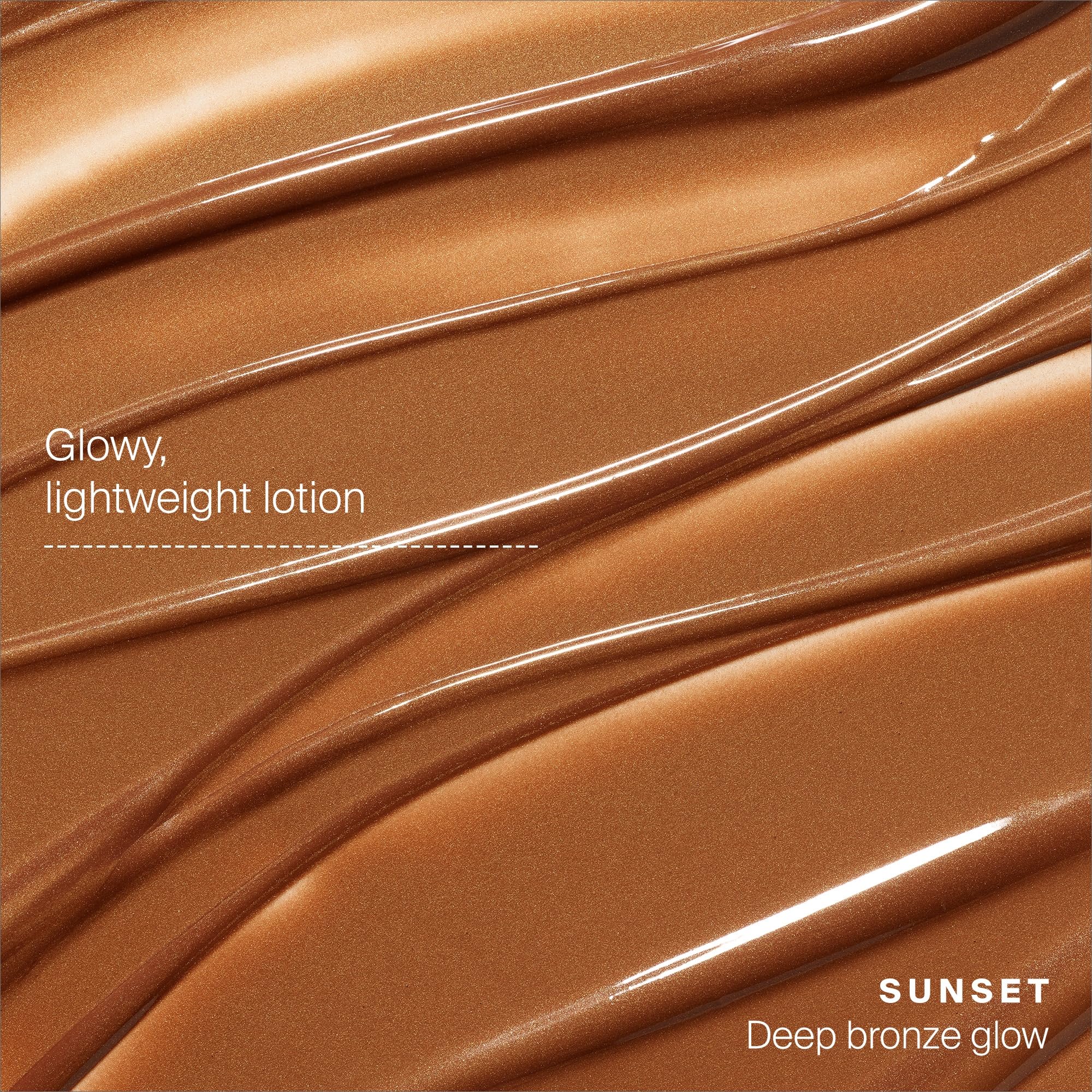 Bronze swatch on cheek demonstrates dewy base for everyday makeup